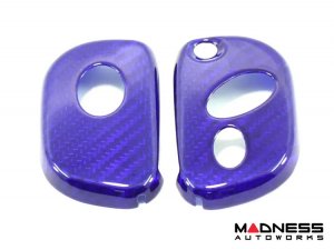 Maserati Granturismo Key Fob Cover - Carbon Fiber (2005 - 2017) - Blue Candy